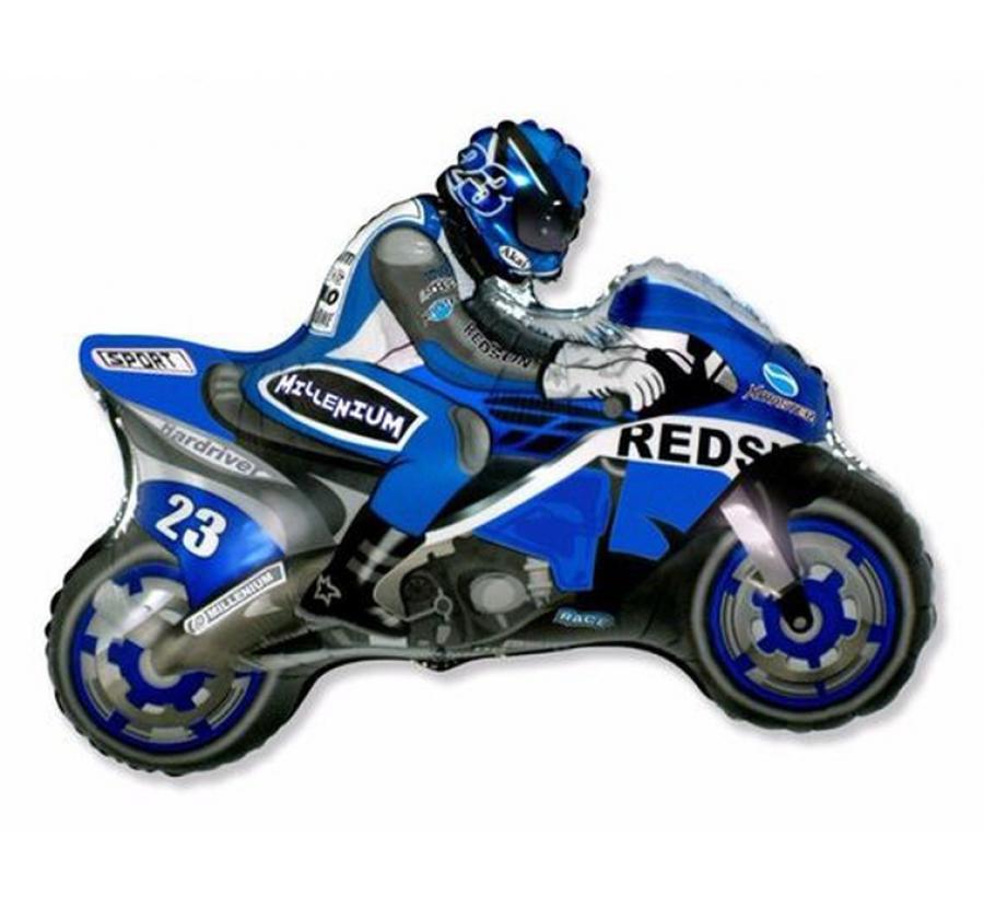 Folija balons "Zilais motocikls", 55 cm