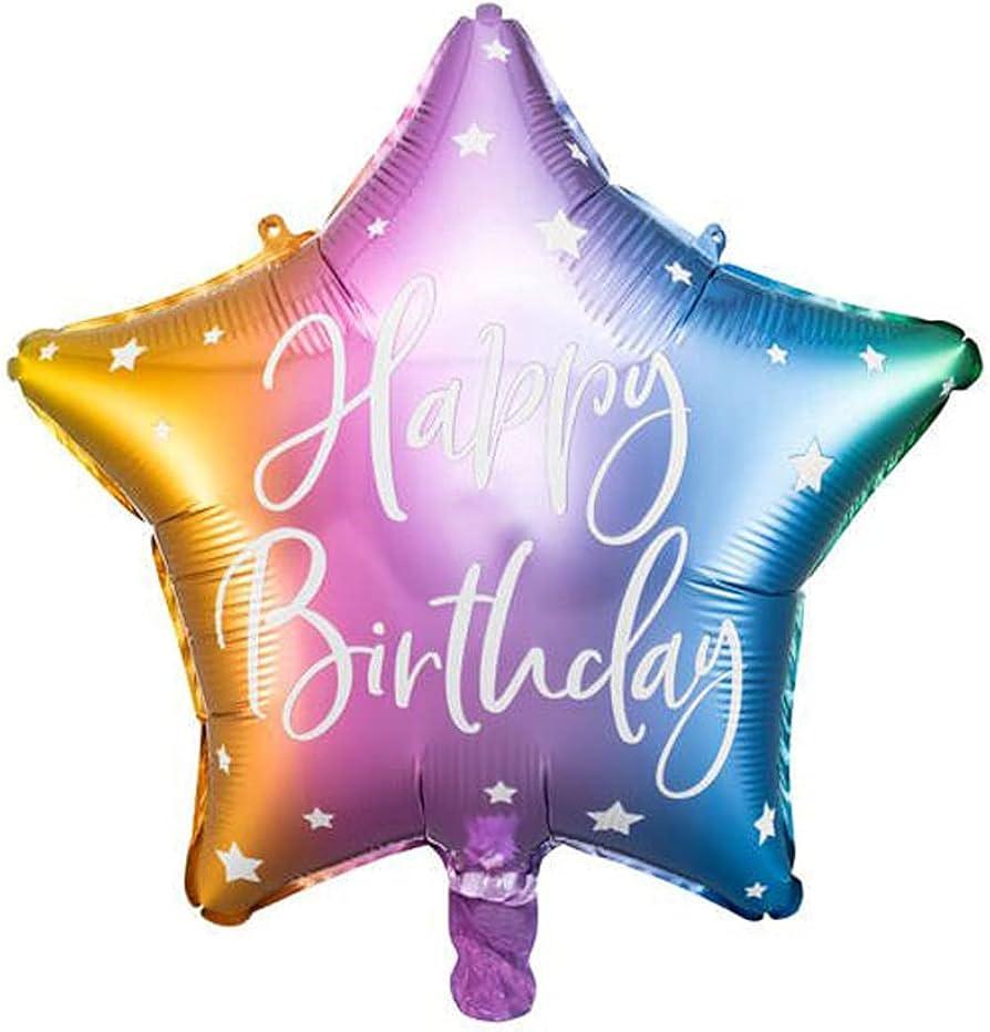 Folijas balons "Colour Star Happy BDay, 45 cm