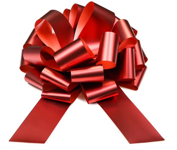 Bante dāvanai, liela, sarkana, 40 cm