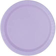 Papīra šķīvji lillā, 23 cm, 16 gab