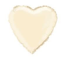 Folijas balons "Sirds" maigi bēšs 45 cm