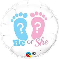 Folijas balons "He or She", 45 cm