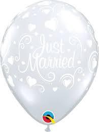Lateksa baloni "Just Merried", 1 gab