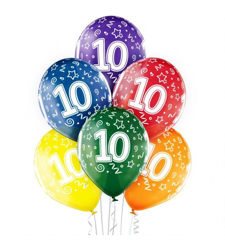 Lateksa baloni ar "10", 1 gab