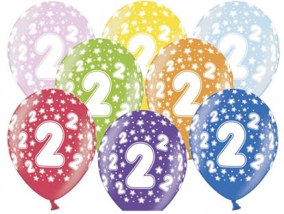 Lateksa baloni ar "2", 1 gab