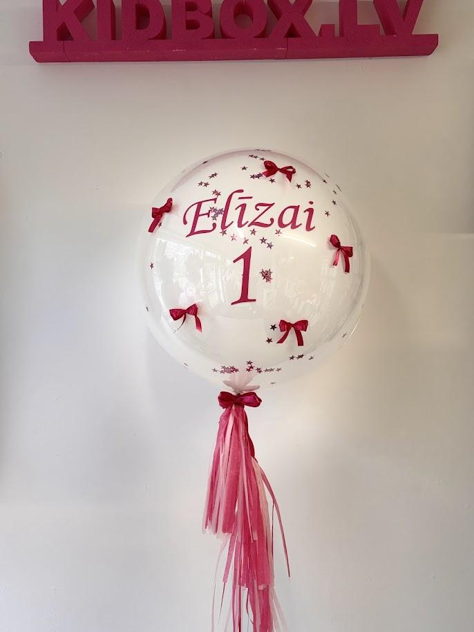 Balons balonā ar konfeti un personalizētu uzrakstu, 50 cm,  1 gab