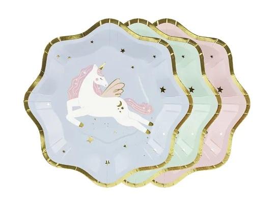 Šķīvji "Unicorn" formīgi, 18 cm, 6 gab
