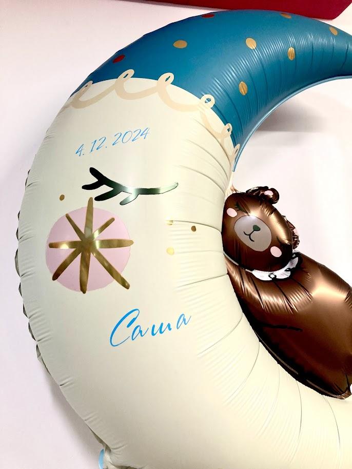 Folijas balons formīgs ar personalizētu uzrakstu, 60-80 cm,  1 gab