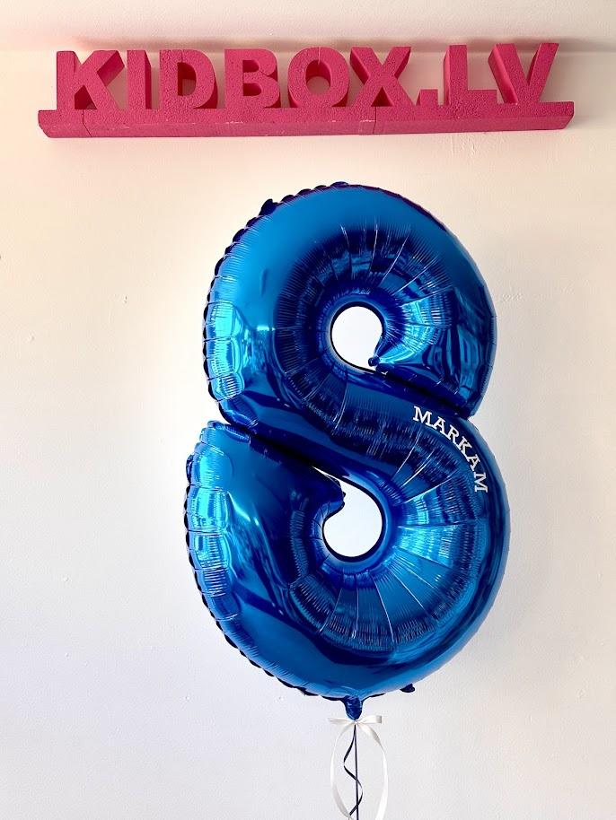 Folijas cipars 80-90 cm ar personalizētu uzrakstu,  1 gab