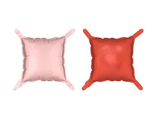 Folijas balona sienas dekorāciju segments, sarkans/rozā, 35 x 35 cm