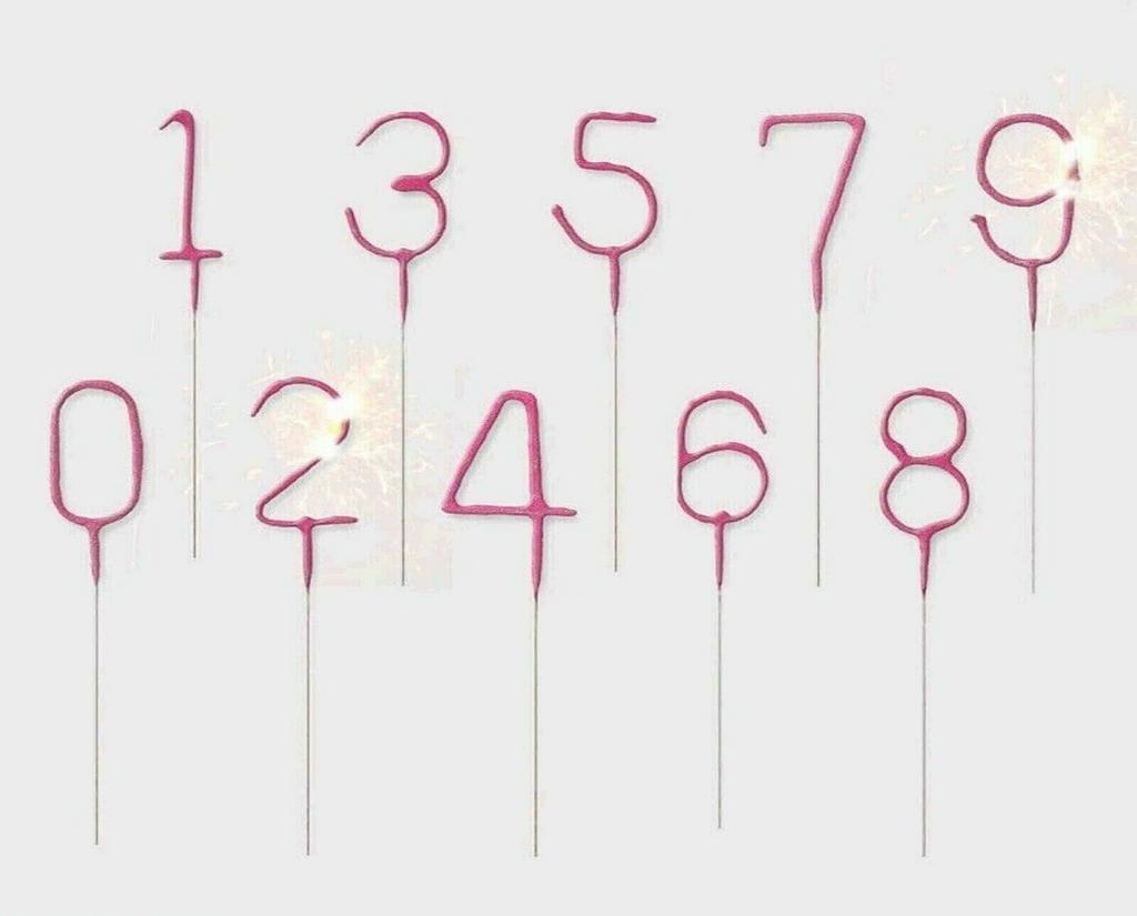 Brīnumsvecītes - cipari, rozā