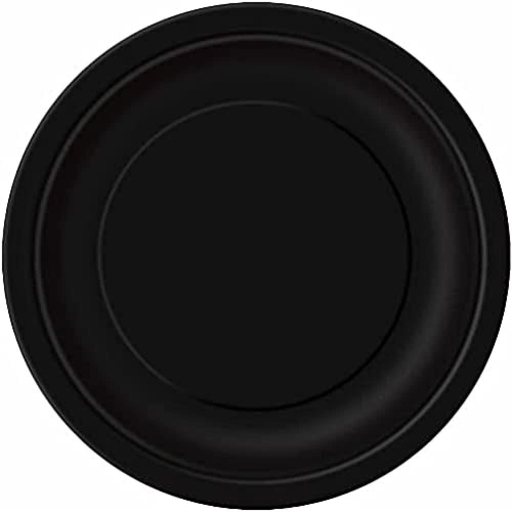 Papīra šķīvji melni, 18 cm, 8 gab