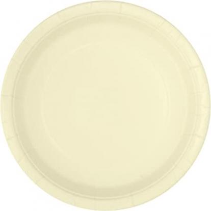 Papīra šķīvji šampanieša krāsā, 18 cm, 20 gab