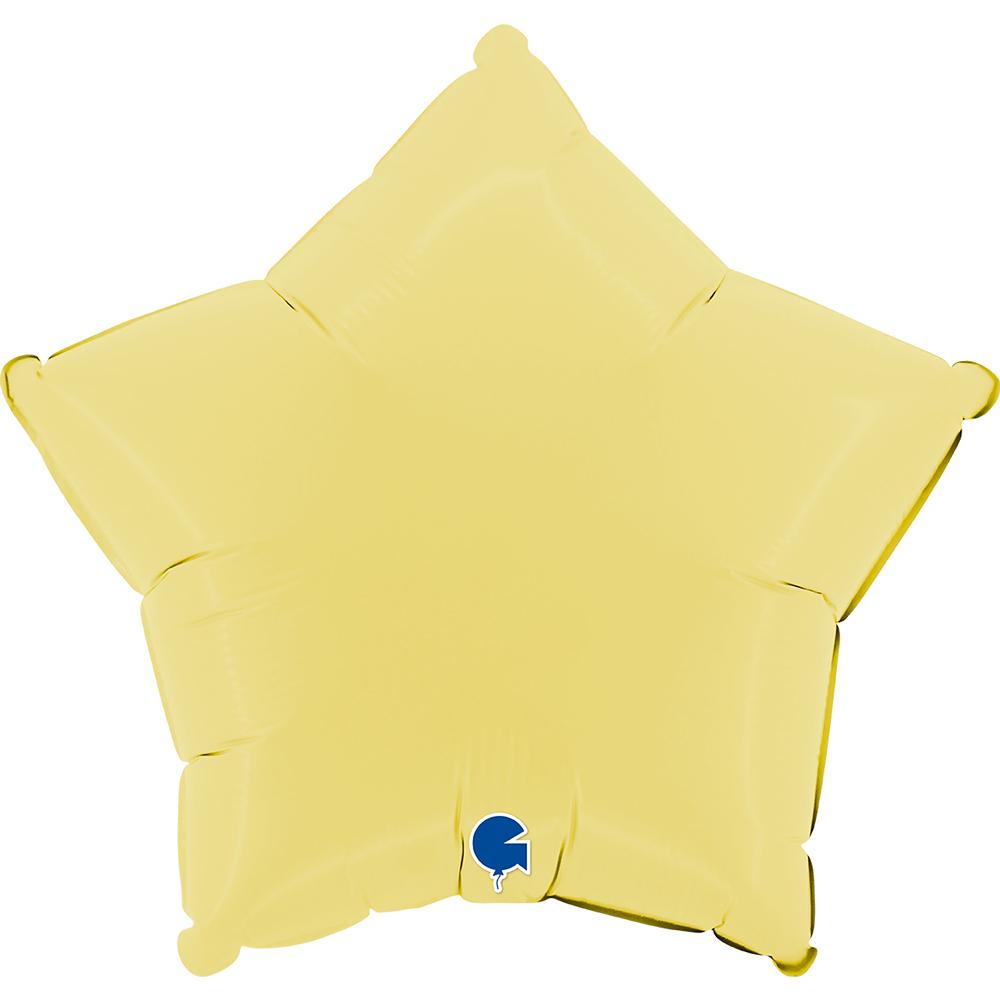 Folijas balons "Zvaigzne" maigi dzeltens 45 cm