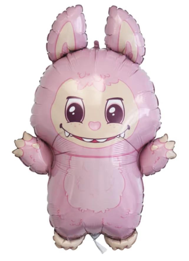 Folija balons "Bad Bunny Pink (Labubu)", 61 cm