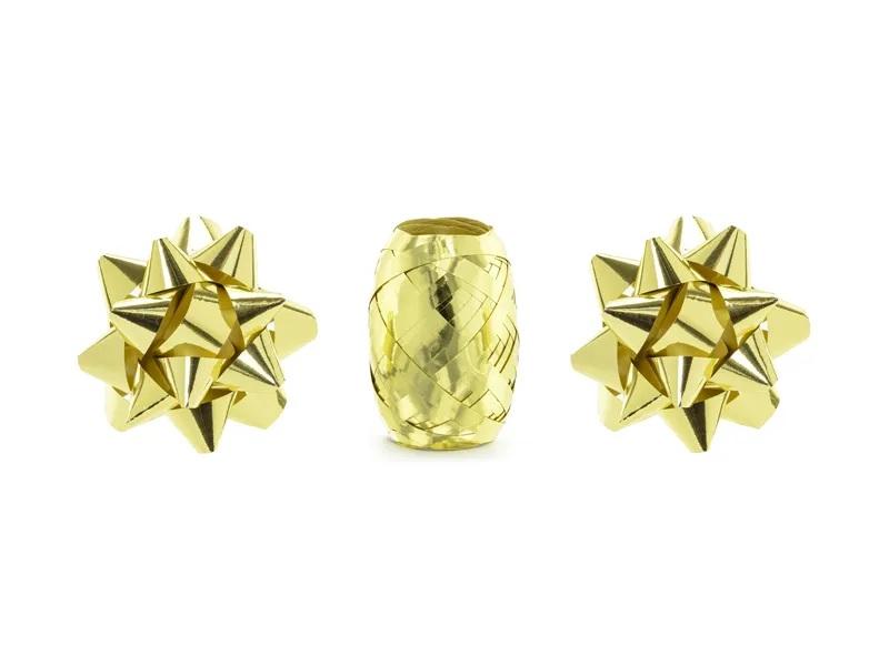 Dāvanu saiņošanas kompelkts, zelta, 3 gab