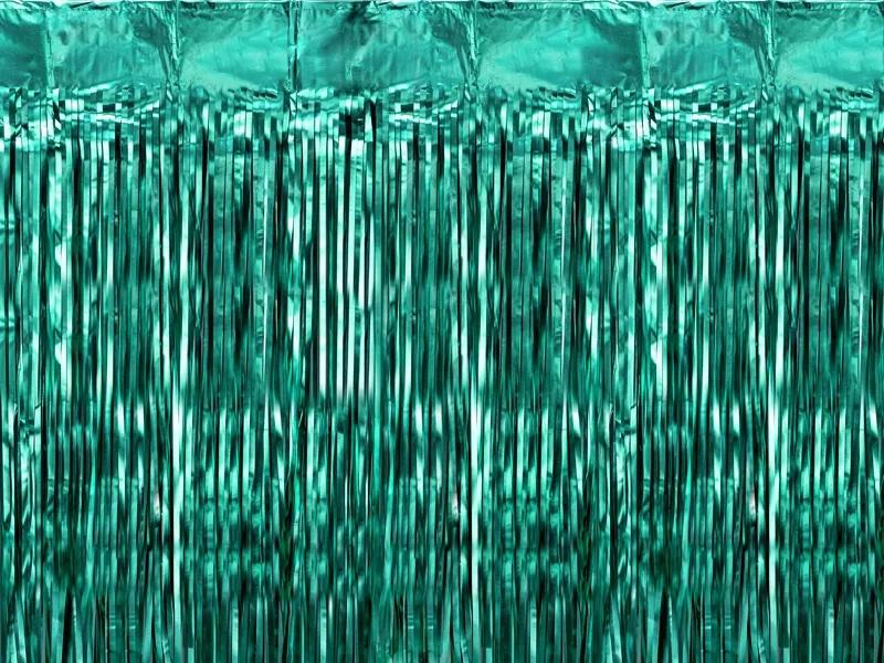 Smaragda krāsas folija aizkari, 100 x 200 cm