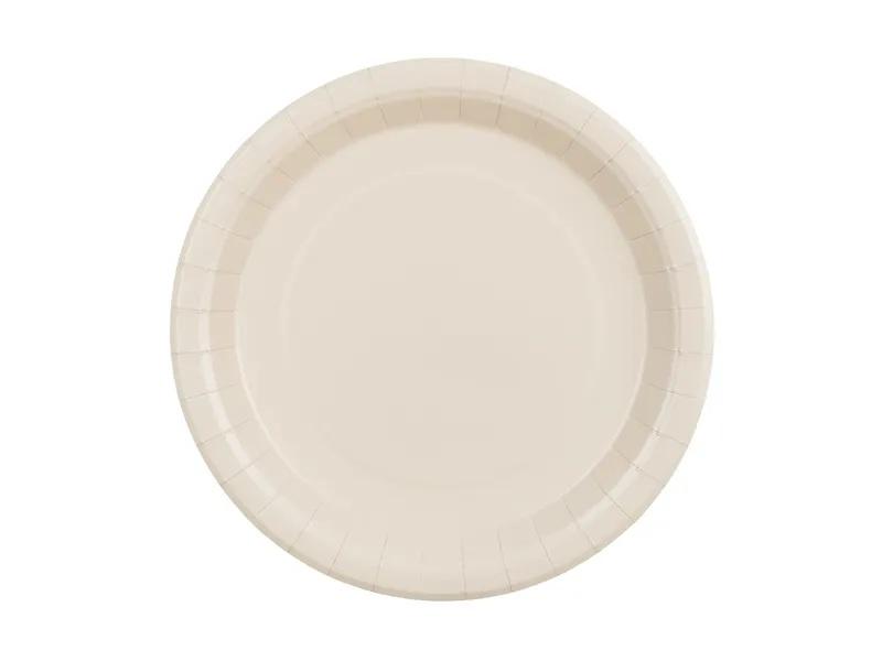 Papīra šķīvji bēšīgi, 23 cm, 6 gab