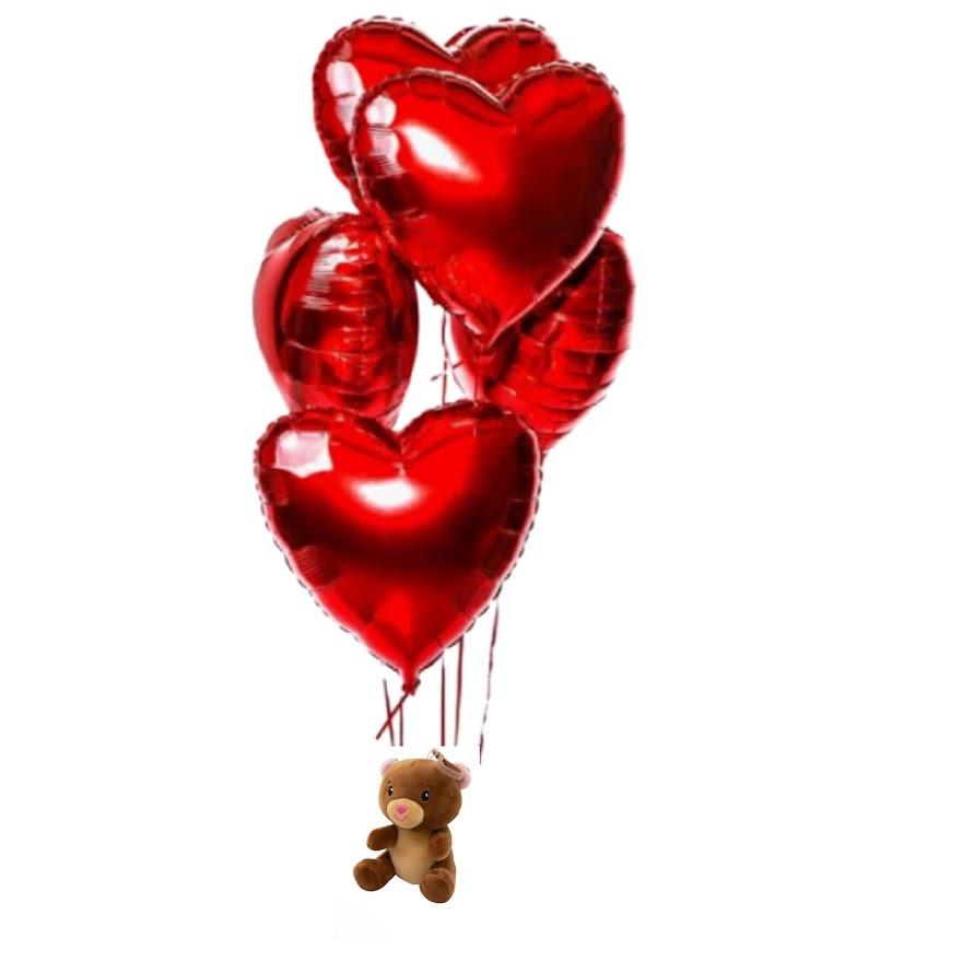 Balonu kompozícija "Hearts", 5 gab+ LĀCIS