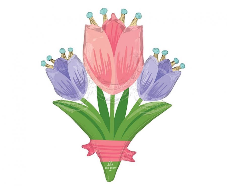 Balons "Tulpju pušķis", 95 cm