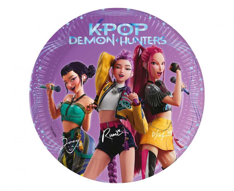 Šķīvji "K-POP DEMON HUNTERS"" 20 cm, 8 gab