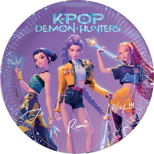 Šķīvji "K-POP DEMON HUNTERS"" 23 cm, 8 gab