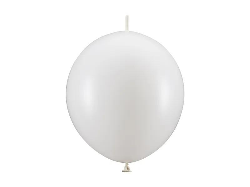Baloni virtenei, perlamutra balti, 28 cm,  20 gab