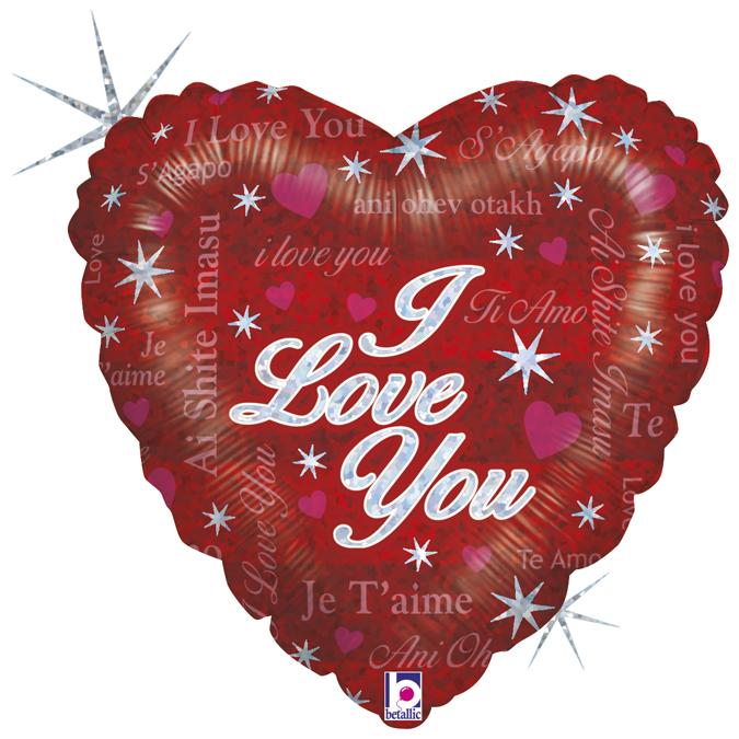 Folijas balons "Sparkling Love" 45 cm