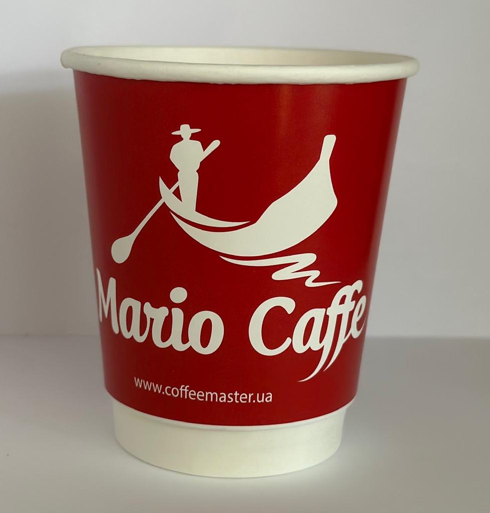Паперовий двошаровий стакан Mario Caffe 250мл 25шт