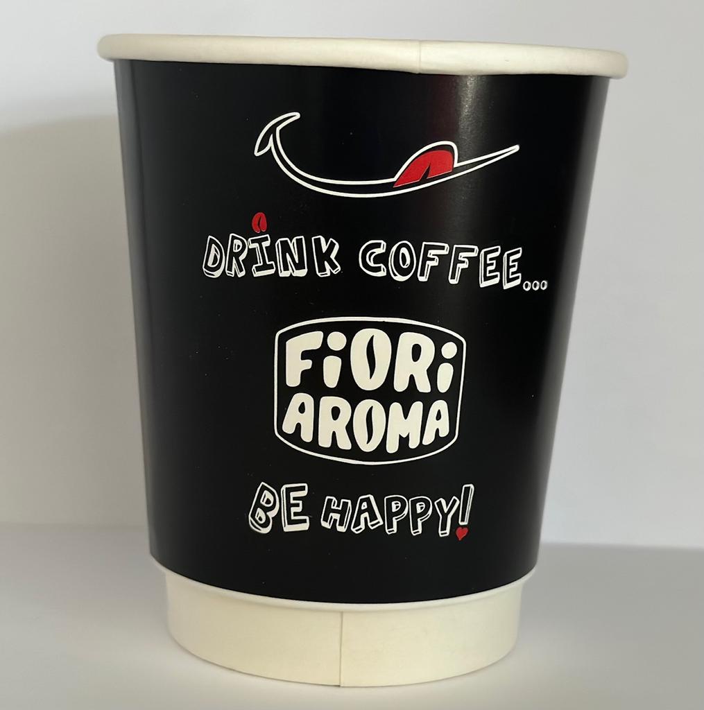 Паперовий двошаровий стакан Fiori Aroma 250мл 25шт