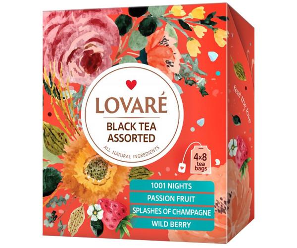 Чай Lovare чорний в асортименті Black tea assorted 32 пак