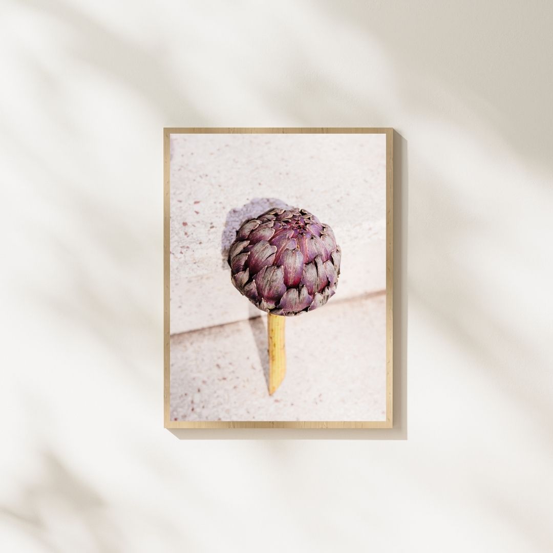 Photo Print Purple Noon, Green Artichoke