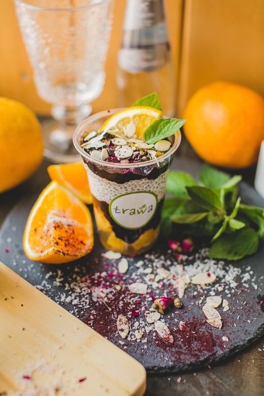 Чіа-пудинг "шоколад-апельсин"