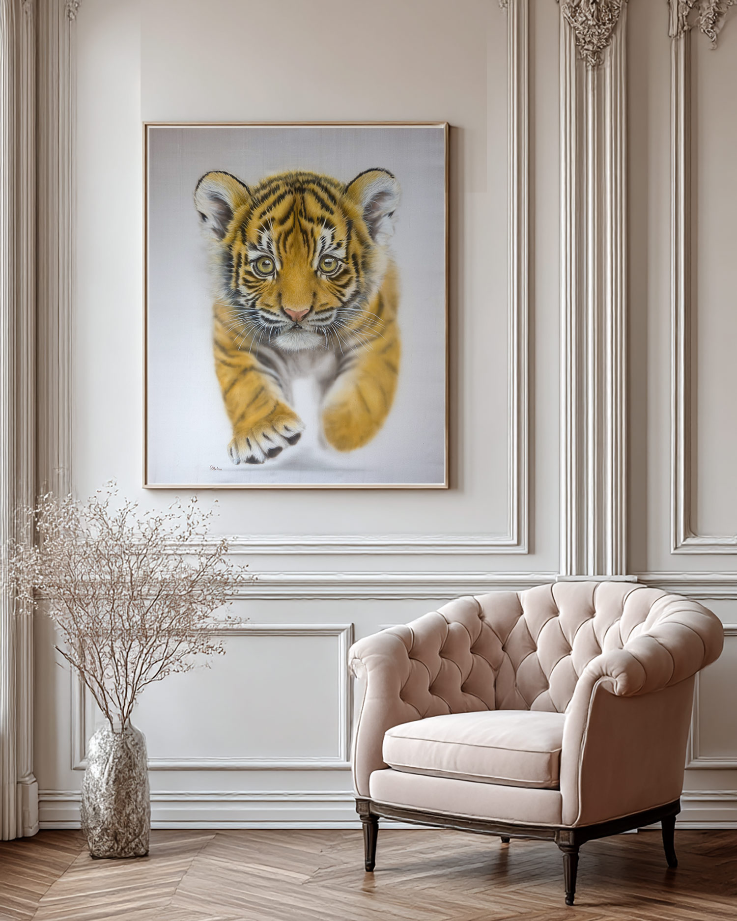 First Steps of Majesty – Silk painting