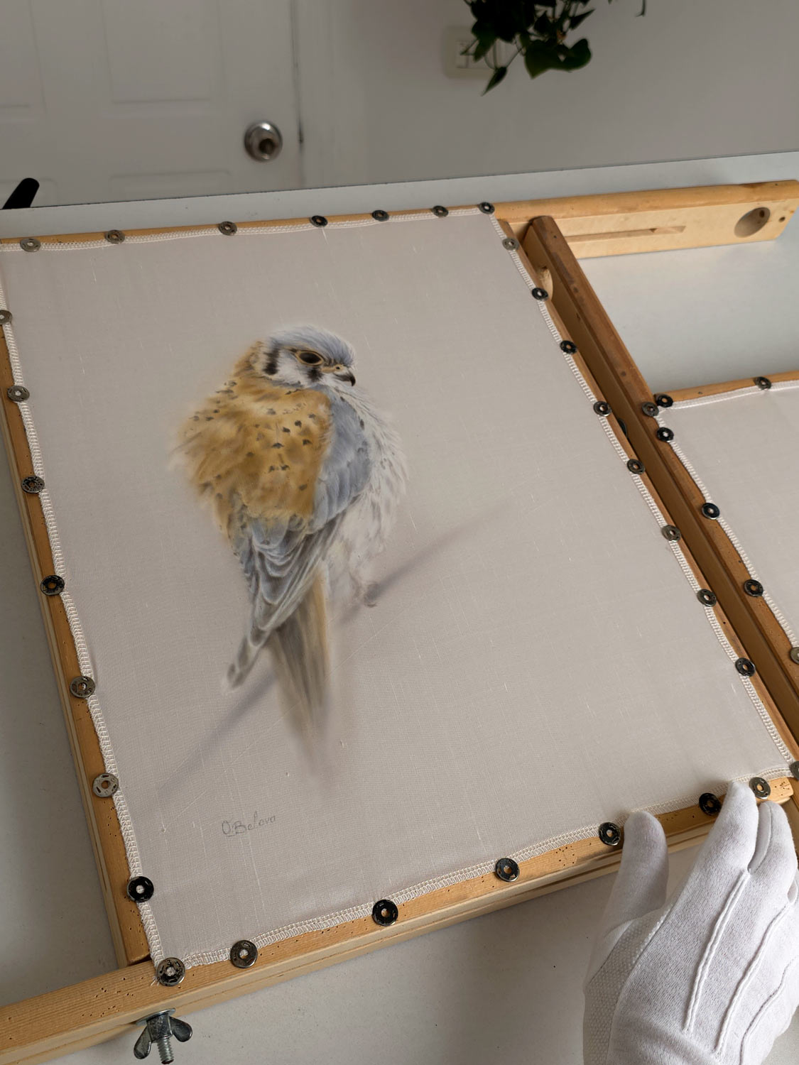 Silent Sentinel II - Silk painting