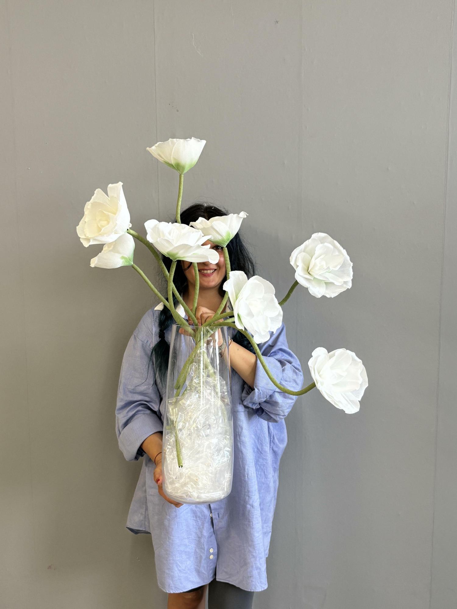 Paper Rose on a stem