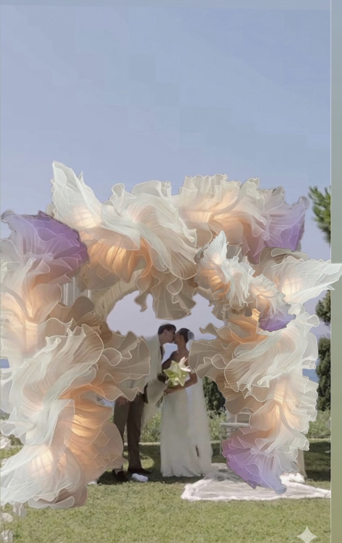 LAYERED WAVES FOR A CHUPPAH