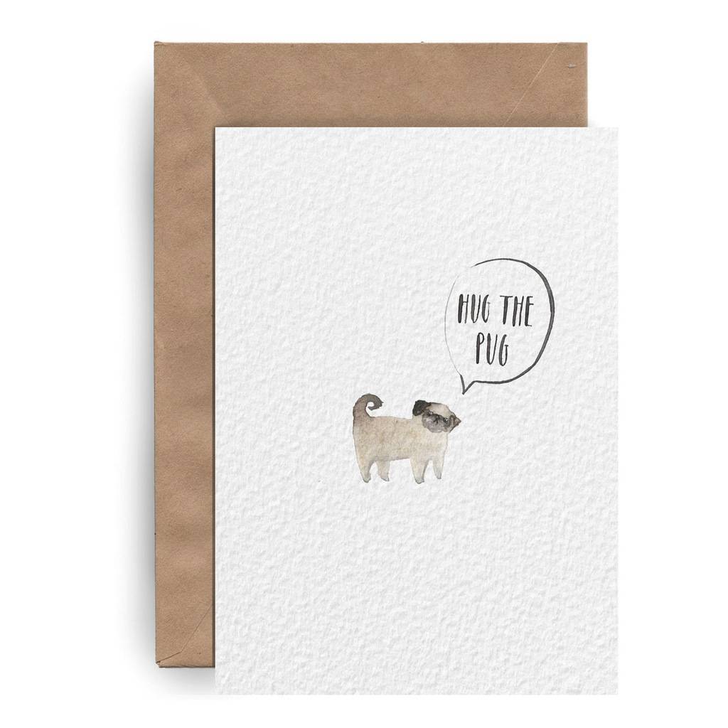 Postcard "Pug hug"