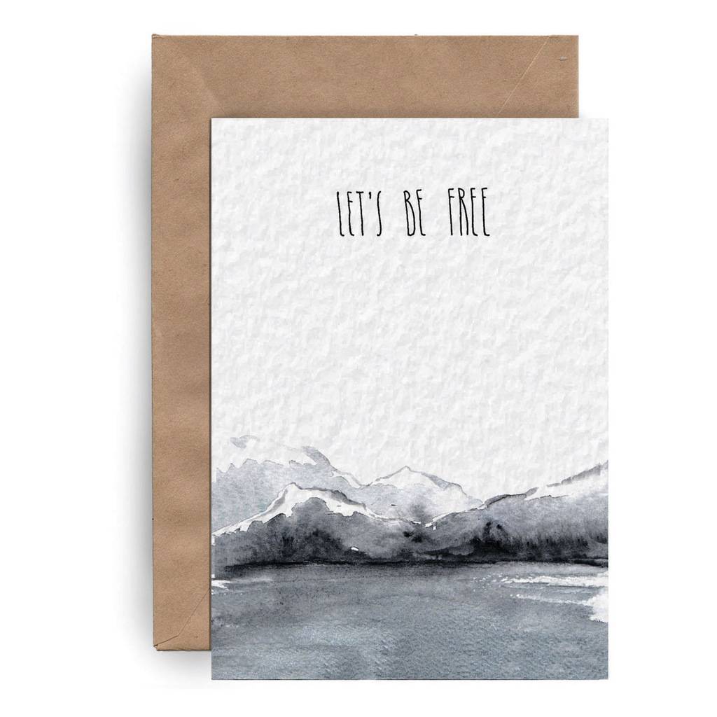 Postcard "Let’s be free"