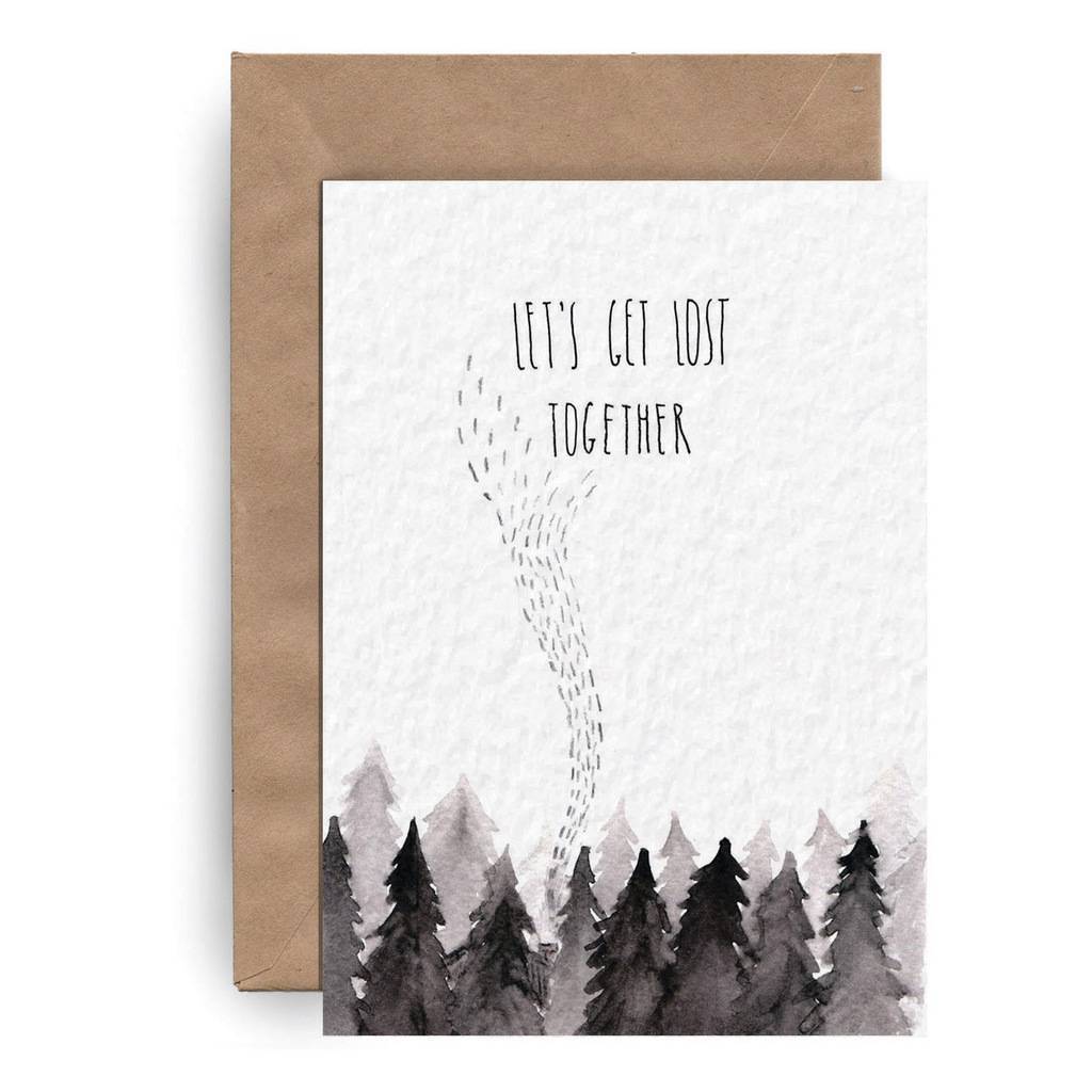 Postcard "Let’s get lost together"