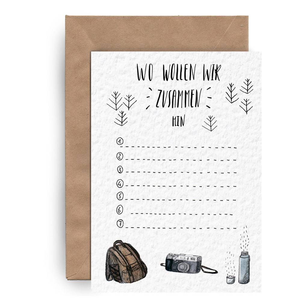 Postcard "Wo wollen wir zusammen hin"