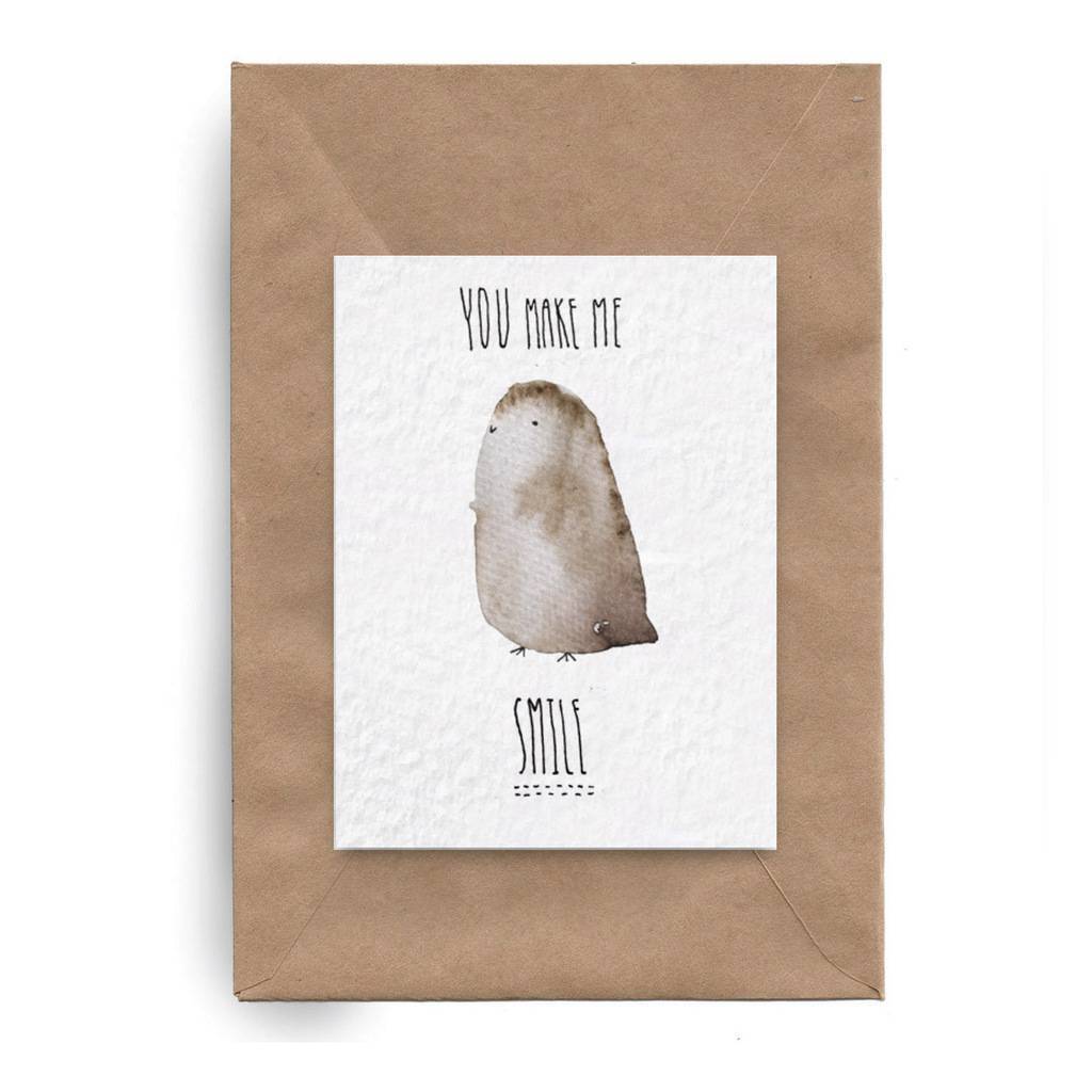Postcard "make me smile"