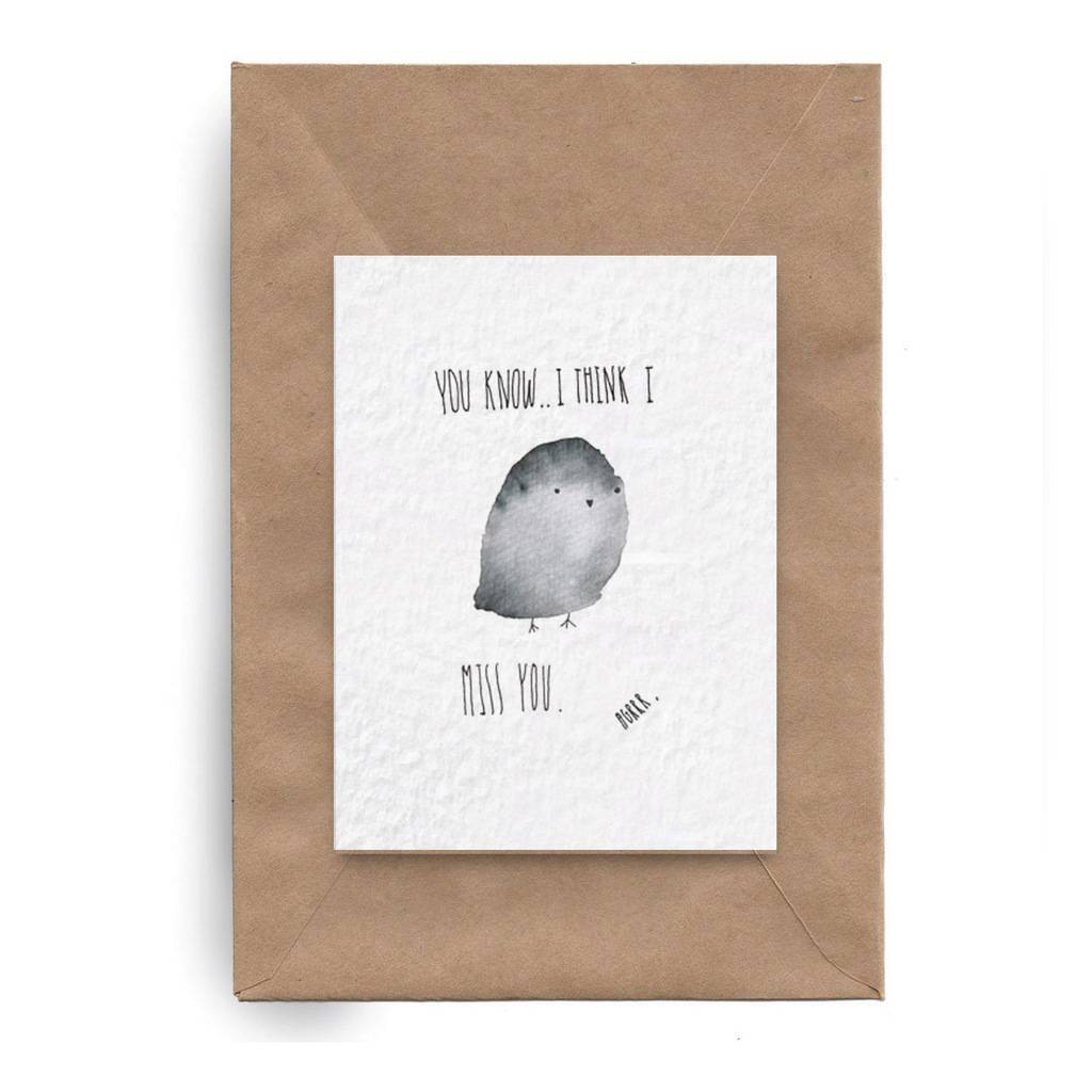 Postcard "Miss you"