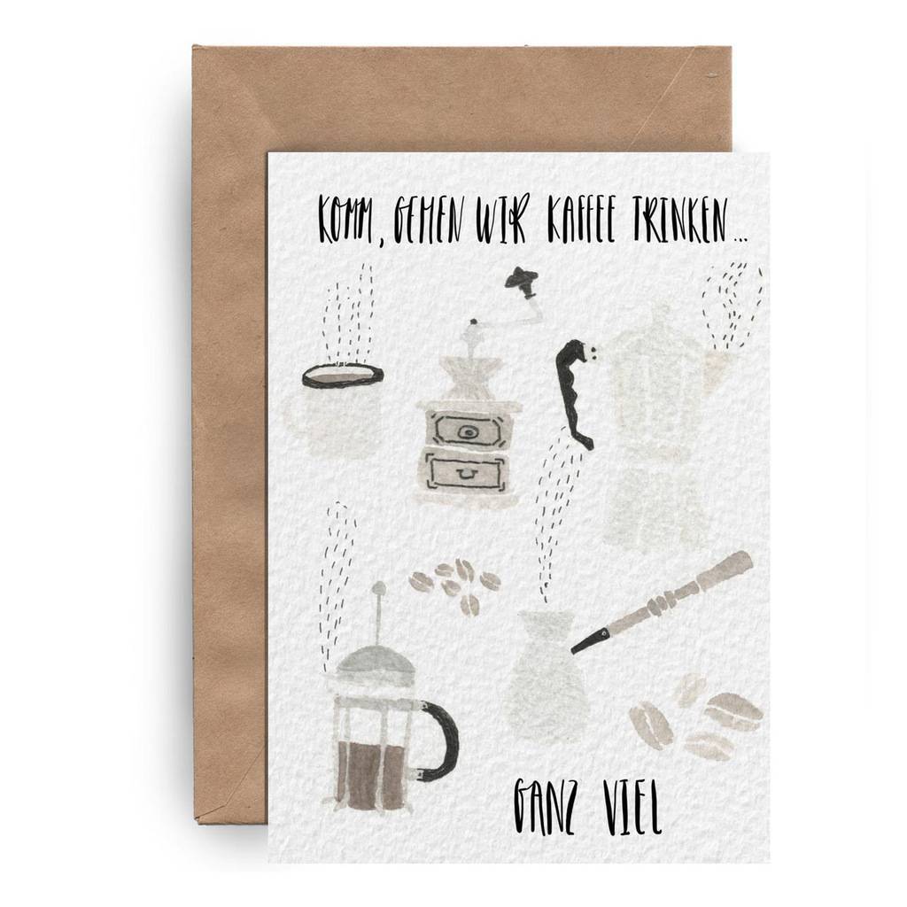 Postcard "Kaffee trinken"