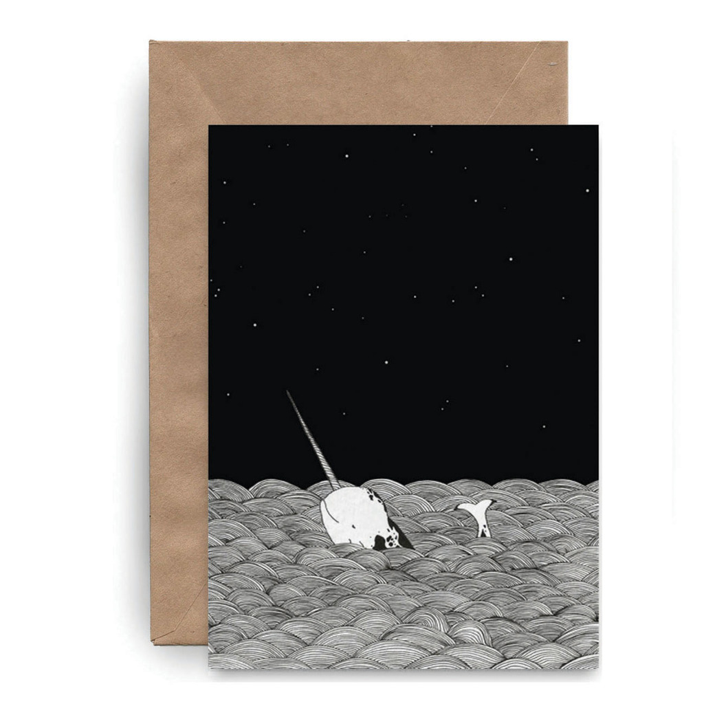 Postcard "Narwal tanzt"