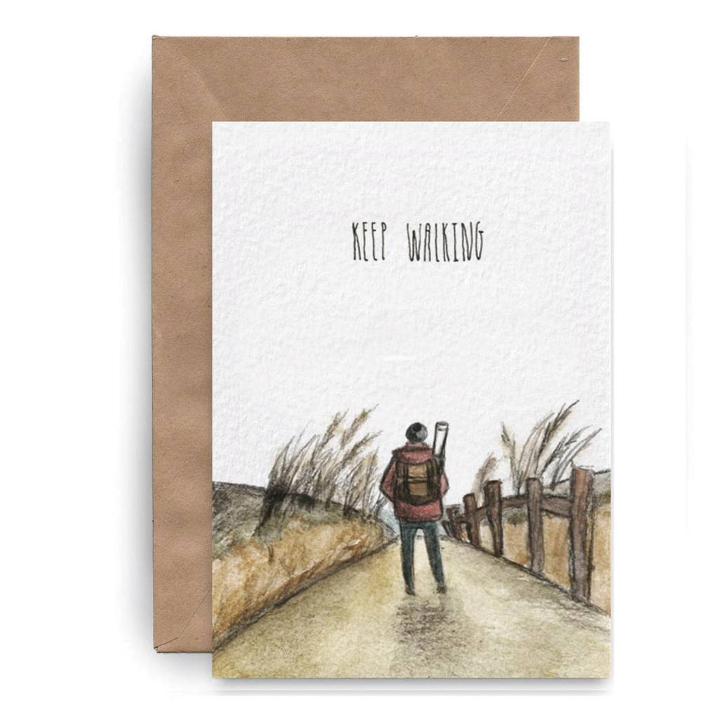 Postcard "keep walking"