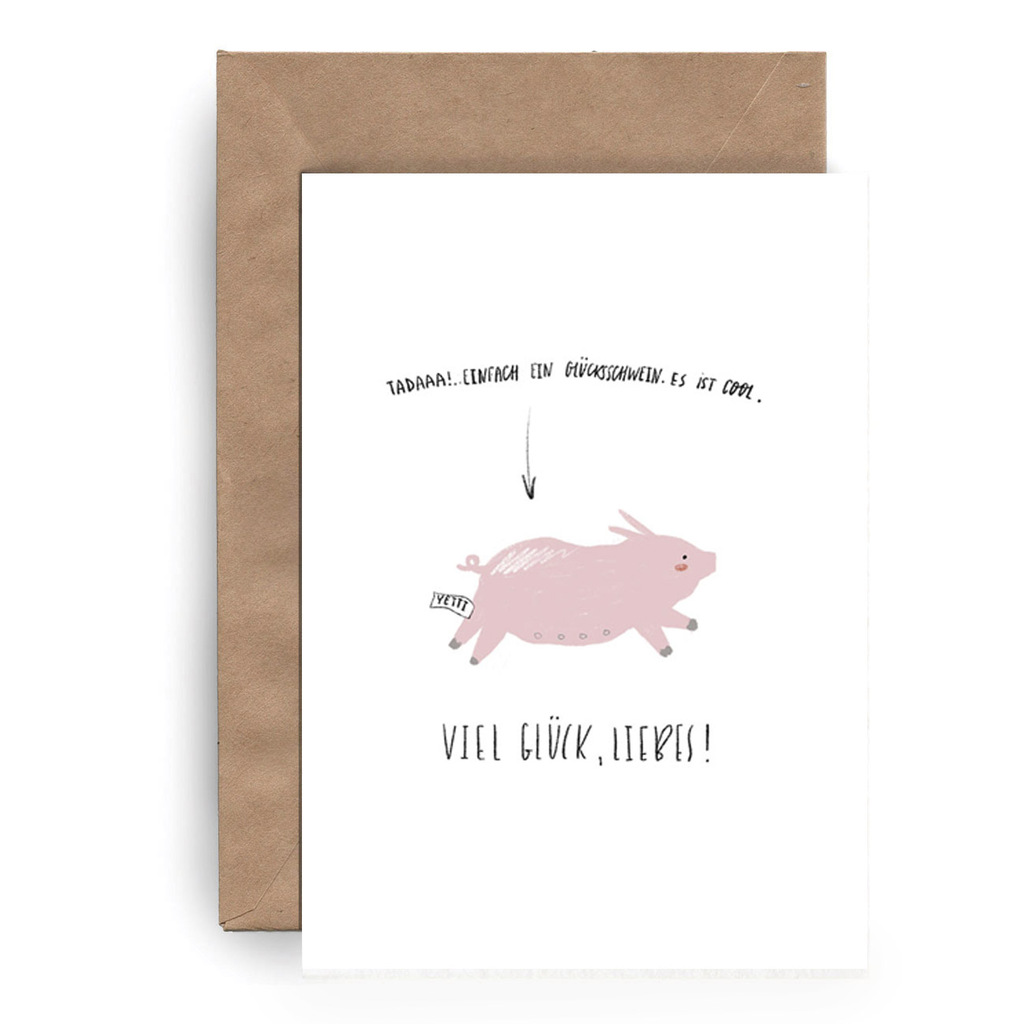 Postcard "Viel Glück!"