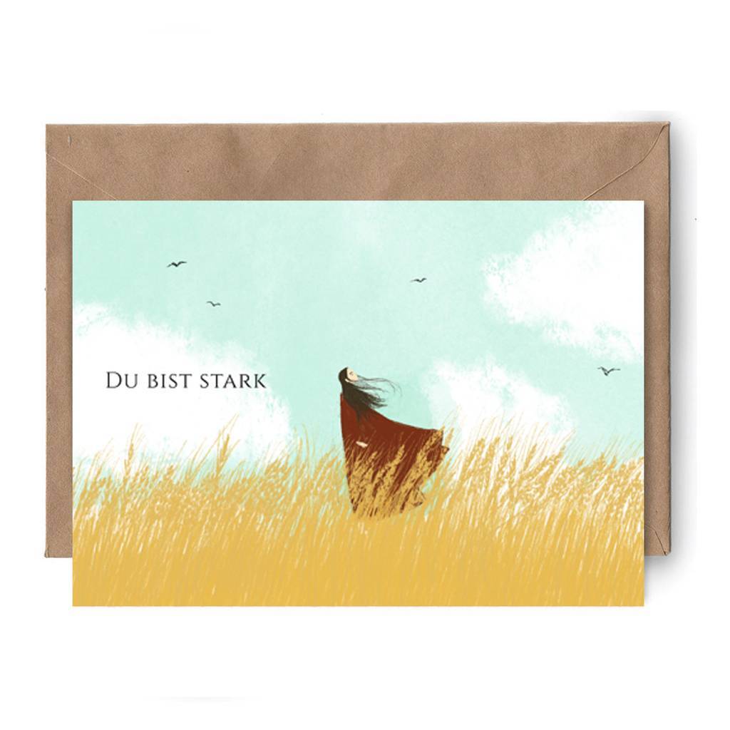 Postcard "Du bist stark"