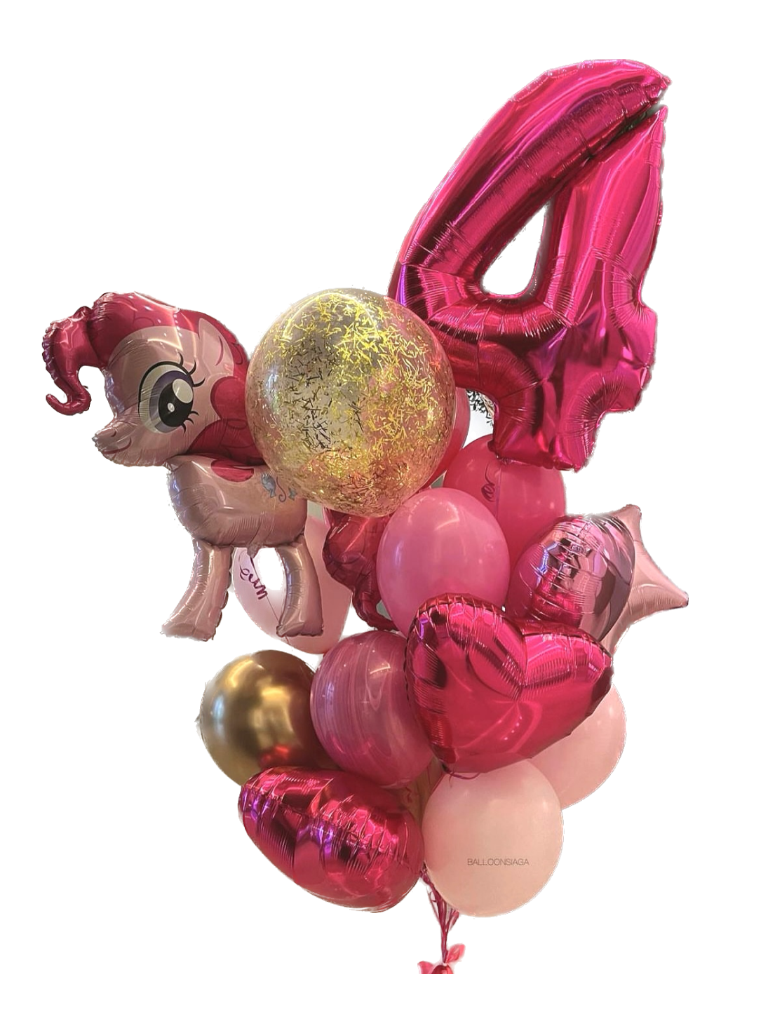 Pink Unicorn Balloon Bunch