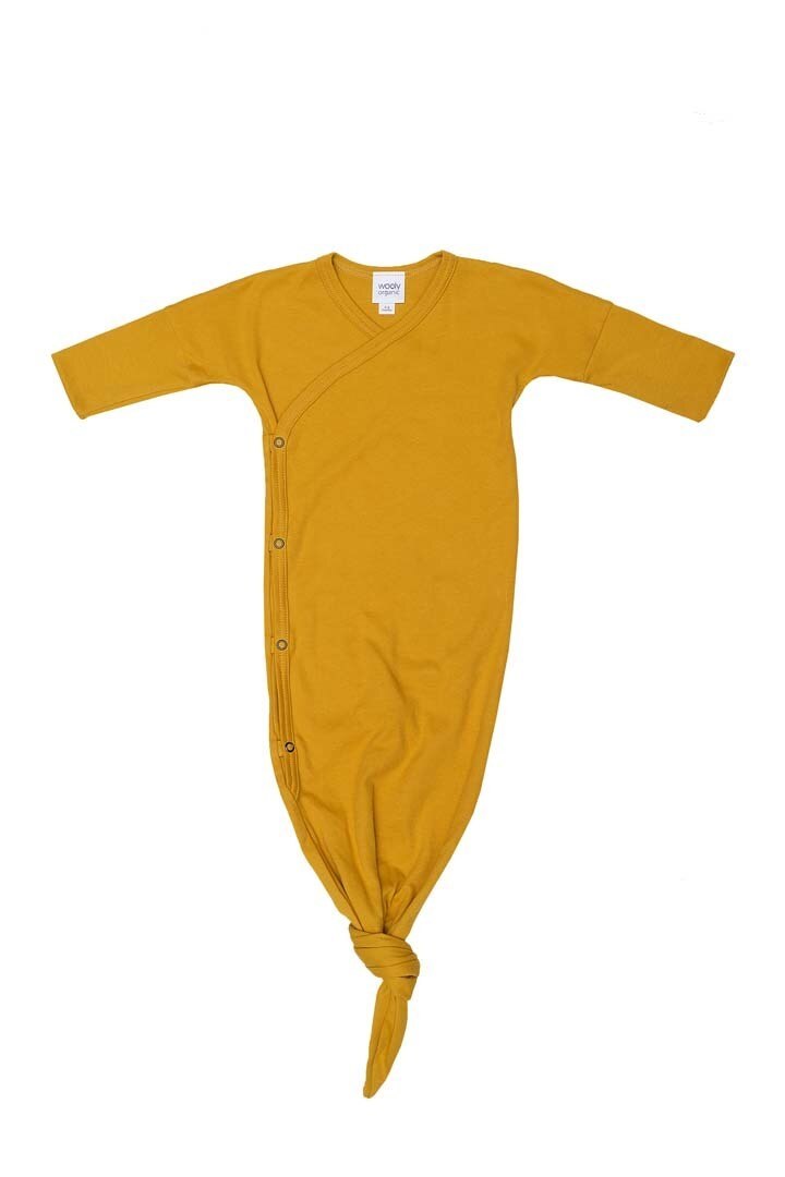 Knotted kimono grown (0-6 months) - Yellow